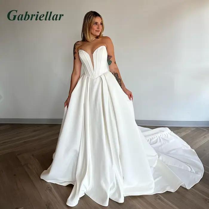 Gabriellar glamour robe De mariée sans bretelles