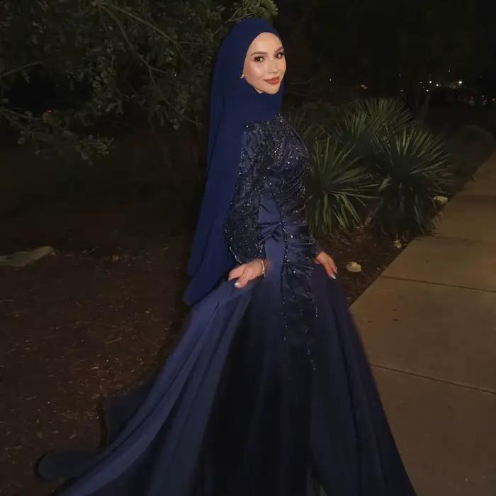 Robes de bal florales à paillettes attrayantes de dubaï