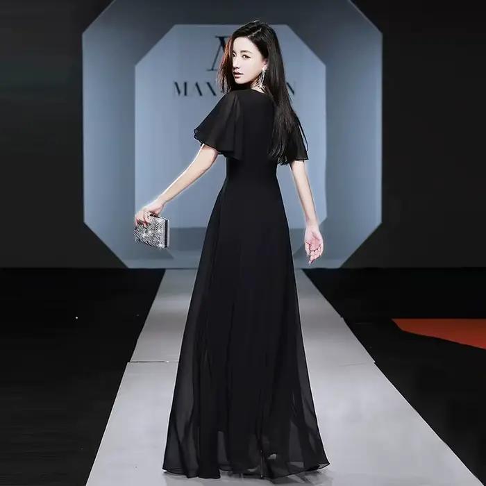 Robe de soirée de banquet 2026 Nouvelle collection en mousseline de soie