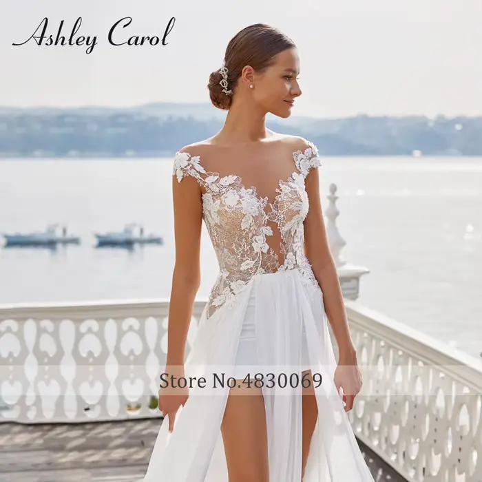 Ashley Carol-Robe de Mariée en Mousseline de Soie