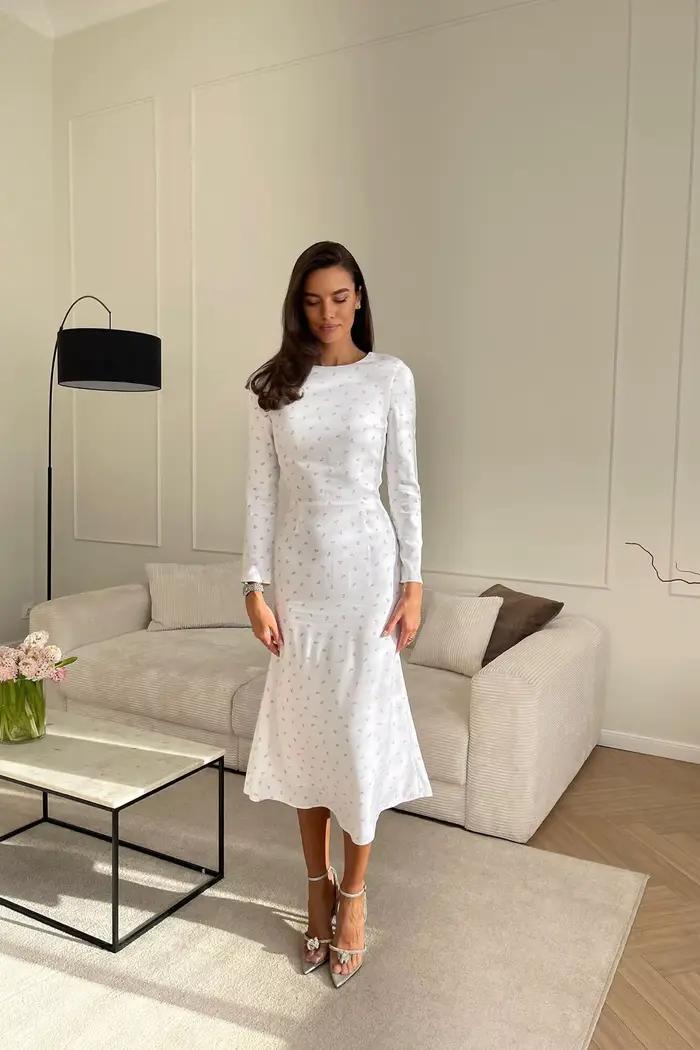 Nouvelle Robe Midi Chic à Imprimé Floral pour Femme