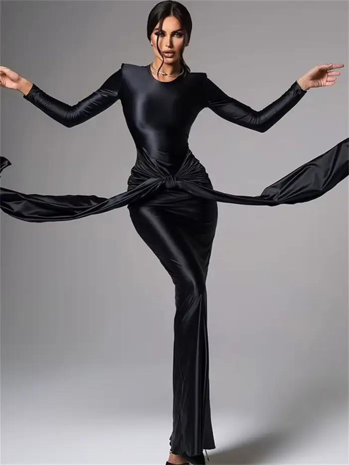 Wmstar robe pour femmes fête Sexy col roulé moulante Maxi robes doux drapé vêtements d'été en gros livraison directe nouveau Style