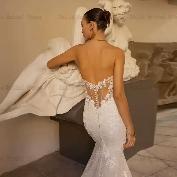 Robes De mariée personnalisées à col en cœur
