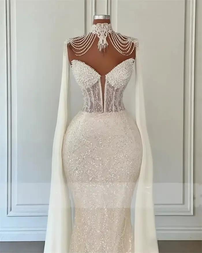 Robes de mariée sud-africaines scintillantes pour filles noires