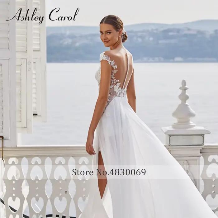 Ashley Carol-Robe de Mariée en Mousseline de Soie