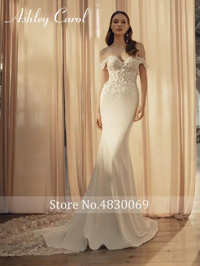 Ashley Carol-Robe de Mariée Sirène Sexy en Satin