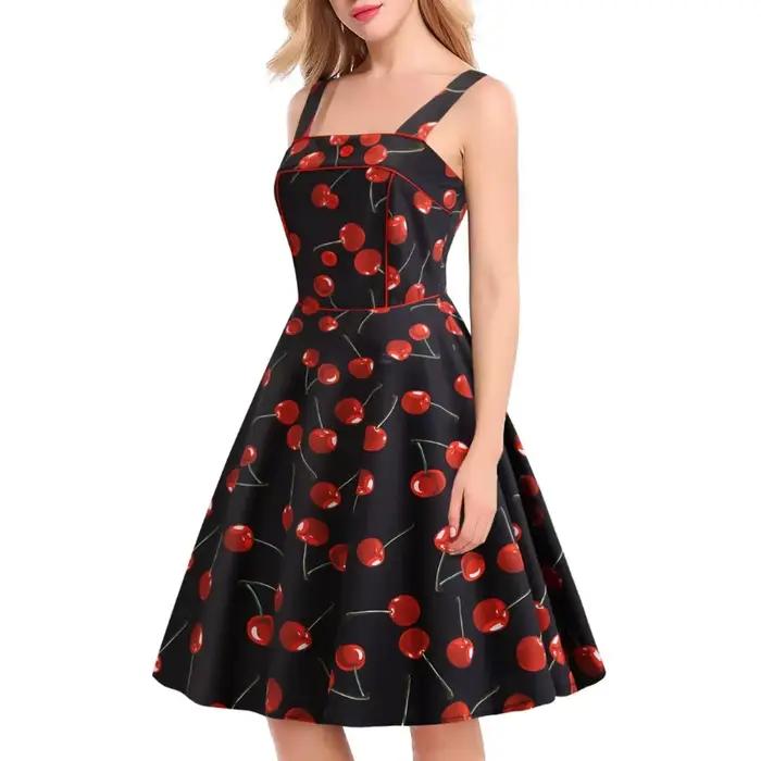 Robe de Cocktail Rockabilly Vintage pour femmes