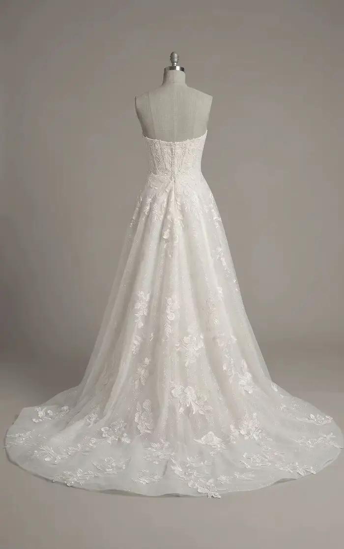 Robes de mariée personnalisées scintillantes avec appliques en dentelle à sequins