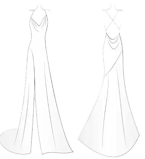 Robes de mariée longues en stock Lakshmigown, personnalisées