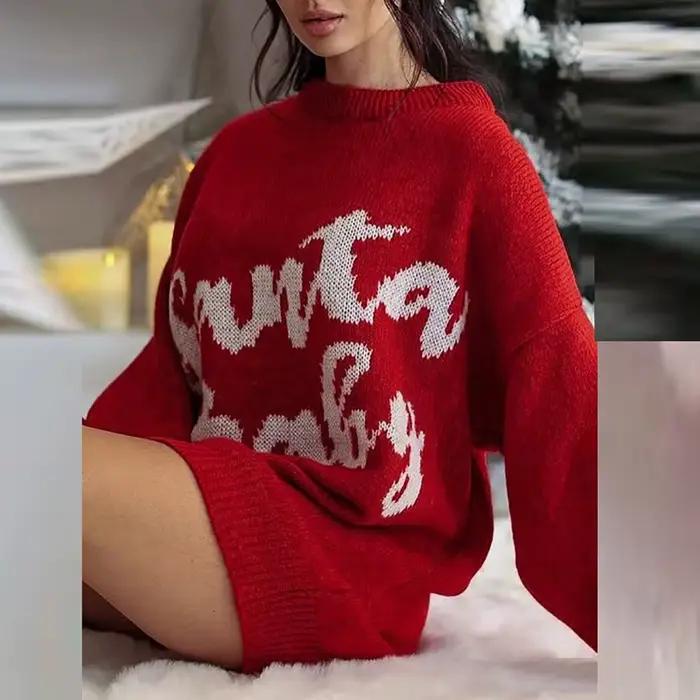 Robe pull de Noël pour femmes élégante et confortable pour les soirées d'automne et d'hiver occasions spéciales