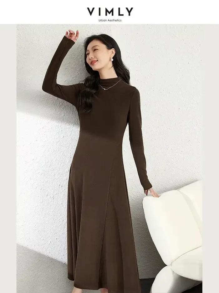 VIMLY – robe longue Simple et élégante pour femme