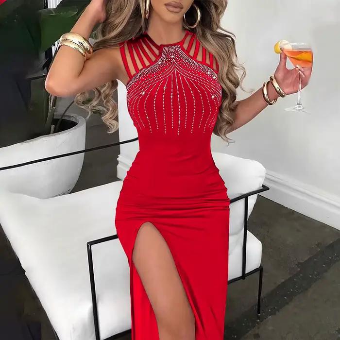 Robe pour femme 2026 avec perles brodées élégantes