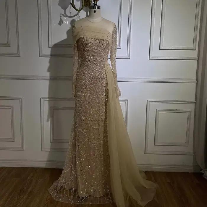 Serene Hill-Robe de soirée sirène avec surjupe