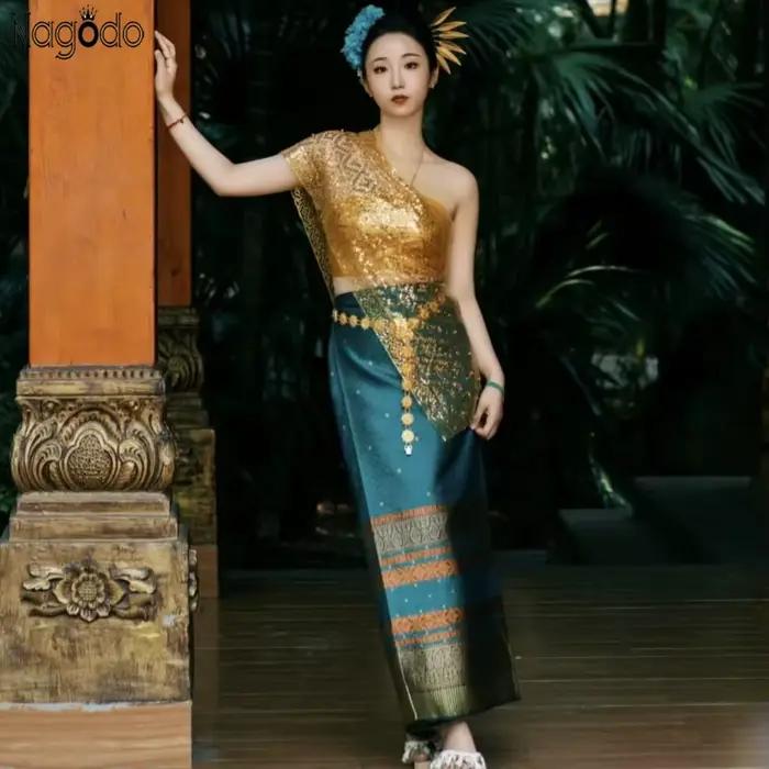 Robe Traditionnelle Thaïlandaise Vintage Dai pour Femme