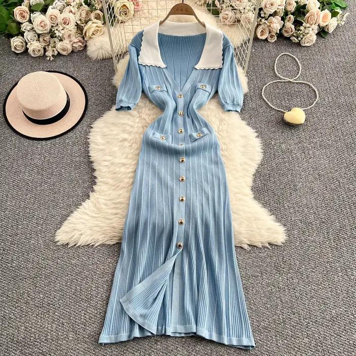 Robe longue décontractée pour femme REALEFT