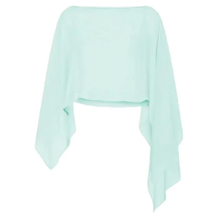 Cape de Mariage en Mousseline de Soie Rose pour Femme