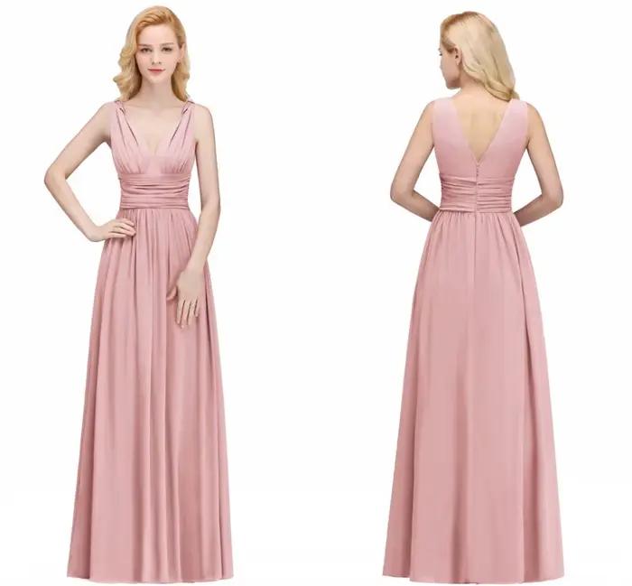 Robe de Soirée Longue en Fibre de Mousseline de Soie