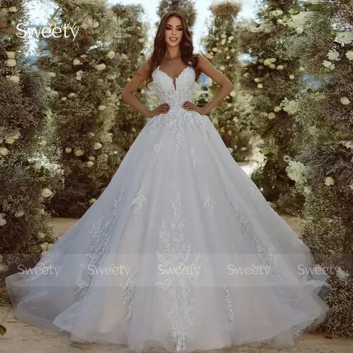 Robe De mariée Vintage en Organza avec broderie