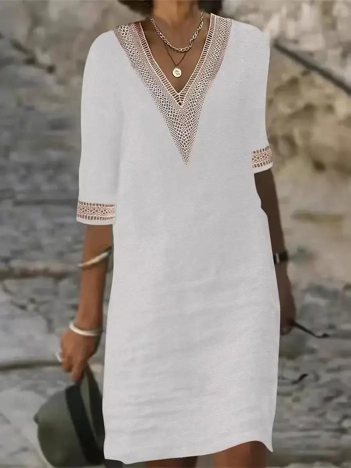 Robe en lin de coton pour femmes