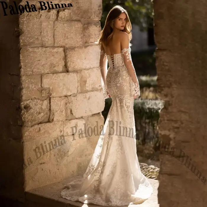Paloda-Robe de mariée élégante à lacets pour femmes