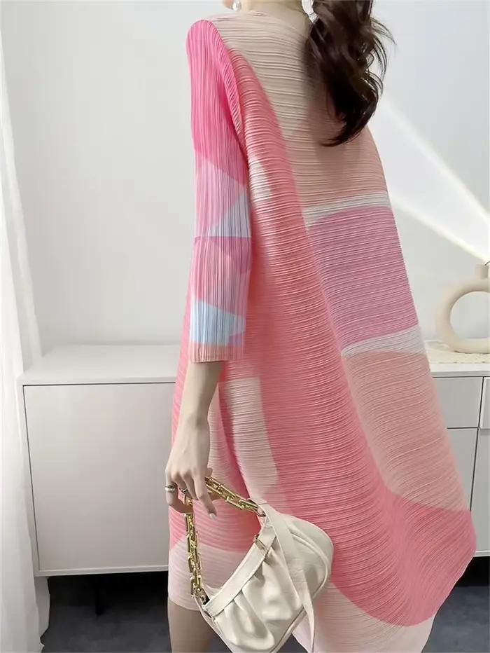 Robe de Soirée Plissée Imprimée Taille Unique Pour Femmes Décontractée Mode Printemps Été Occasions Spéciales