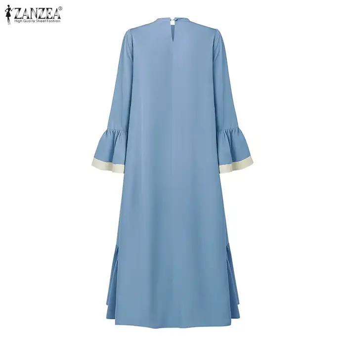 Robe longue modeste musulmane ZANZEA pour femme
