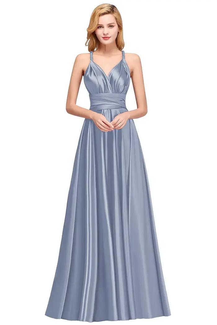 Robe de soirée moderne avec train de cour polyester satinée pour femmes âgées de 25 à 34 ans occasions spéciales soirée officielle élégante à offrir