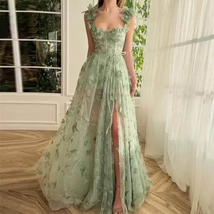 Robe sans manches en polyester avec dentelle pour femmes, silhouette fluide, col en V, disponible en plusieurs couleurs pour toutes les occasions estivales