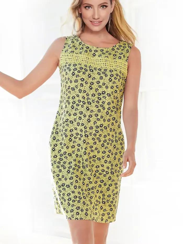 Robe d'été sans manches style resort avec poches 2026