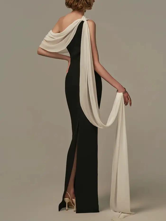 Robe de soirée élégante bicolore