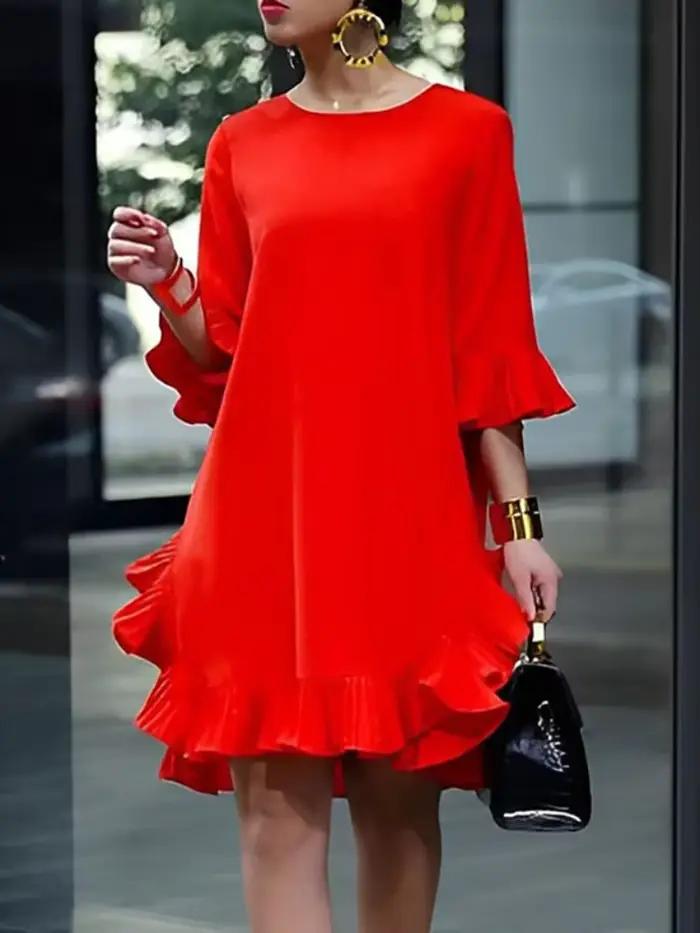 Robe de soirée élégante Falbala pour femmes