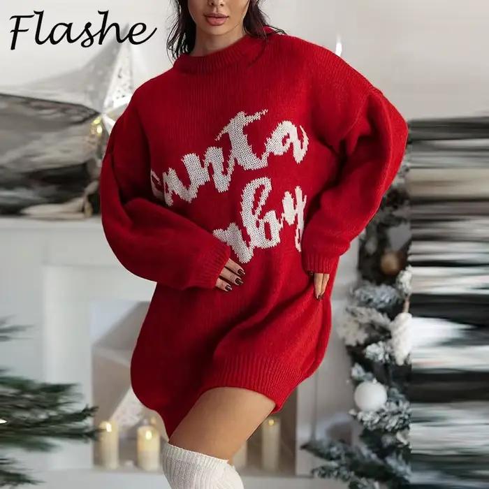 Robe pull de Noël pour femmes élégante et confortable pour les soirées d'automne et d'hiver occasions spéciales