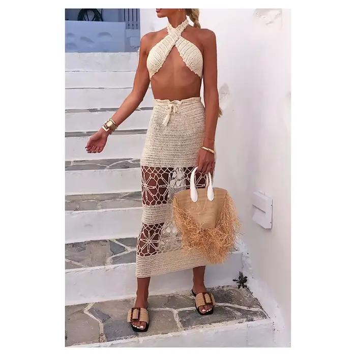 Robe de plage longue, détail Crochet