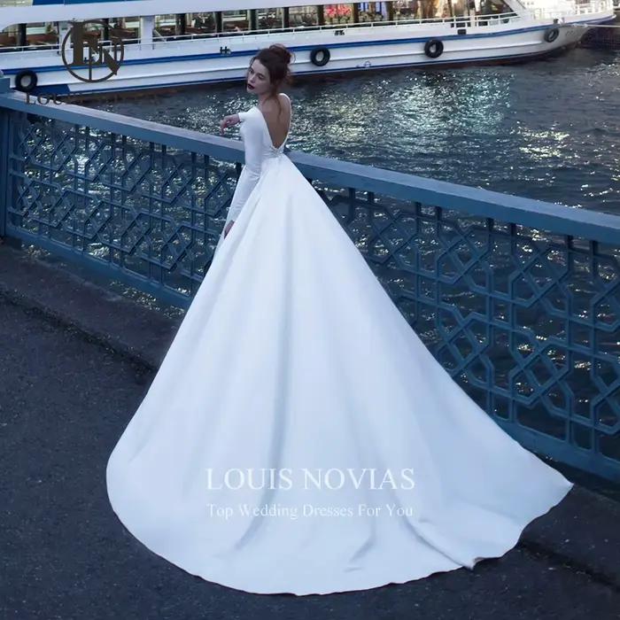 Modiis-Robe de Mariée en Satin pour Femme