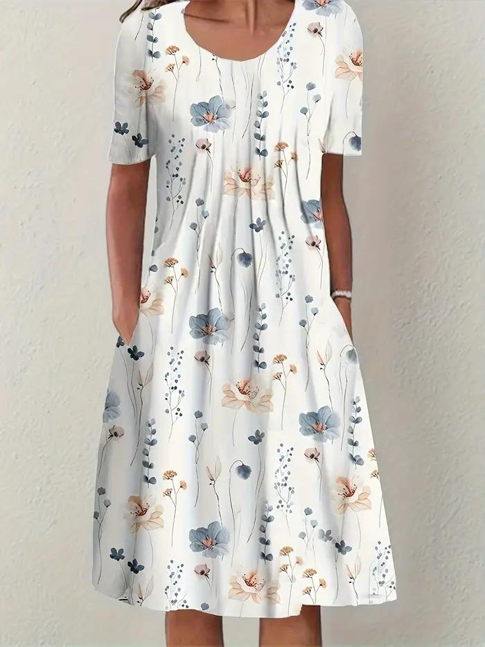 Grande taille mode femmes élégantes robe ample tenue décontractée