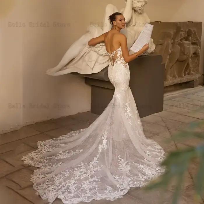 Robes De mariée personnalisées à col en cœur