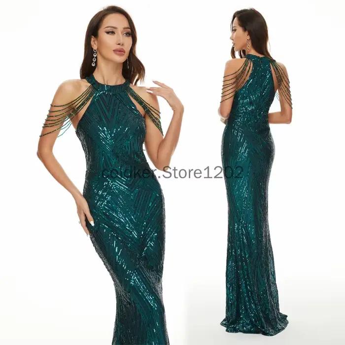 Robe de soirée sirène argentée 2026
