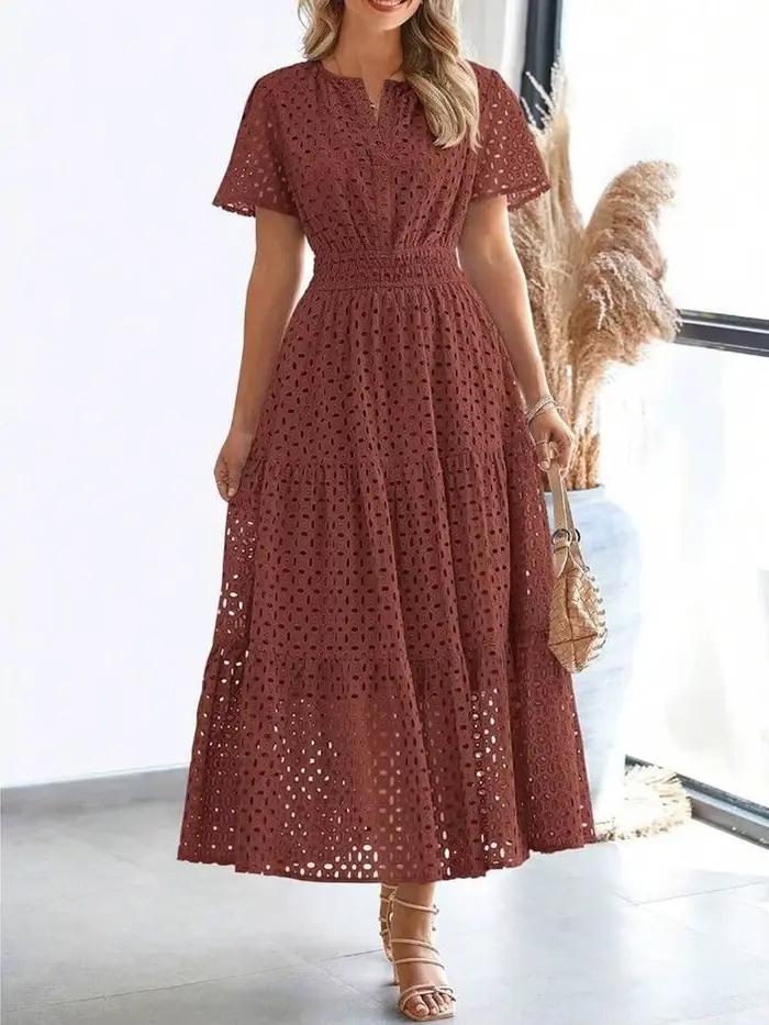 Robe midi pour femme, chic et polyvalente pour toutes les occasions