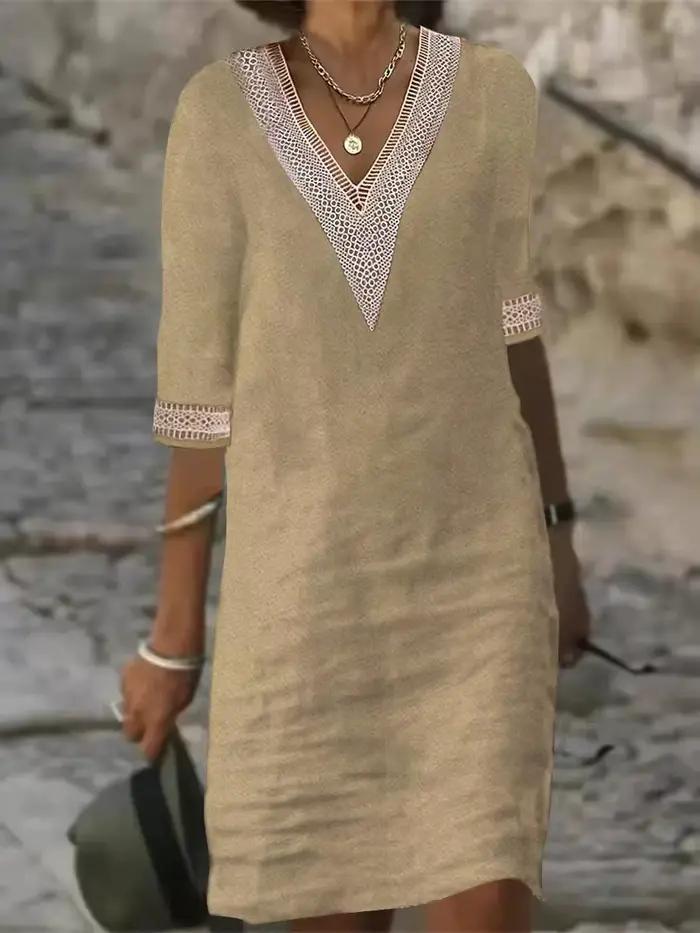 Robe en lin de coton pour femmes