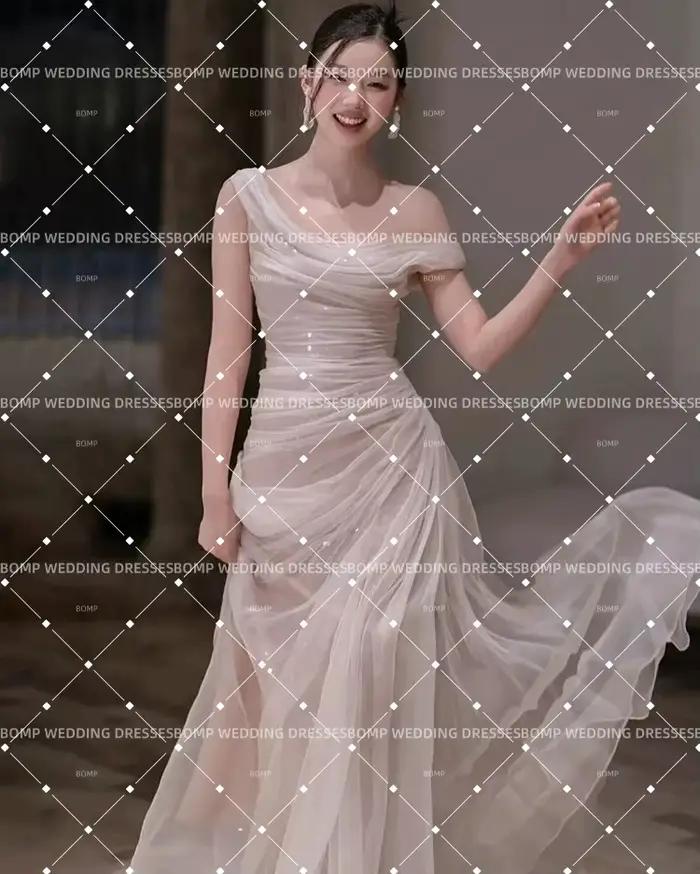 Robes de soirée de mariage sirène en tulle moderne BOMP 2025