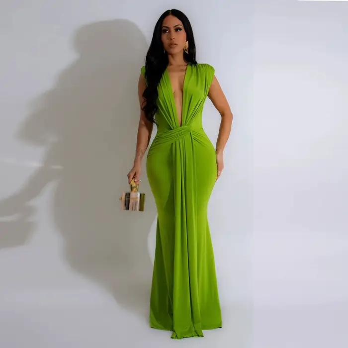 Robe de soirée élégante polyester décontractée pour femmes occasions spéciales anniversaires et soirées de gala