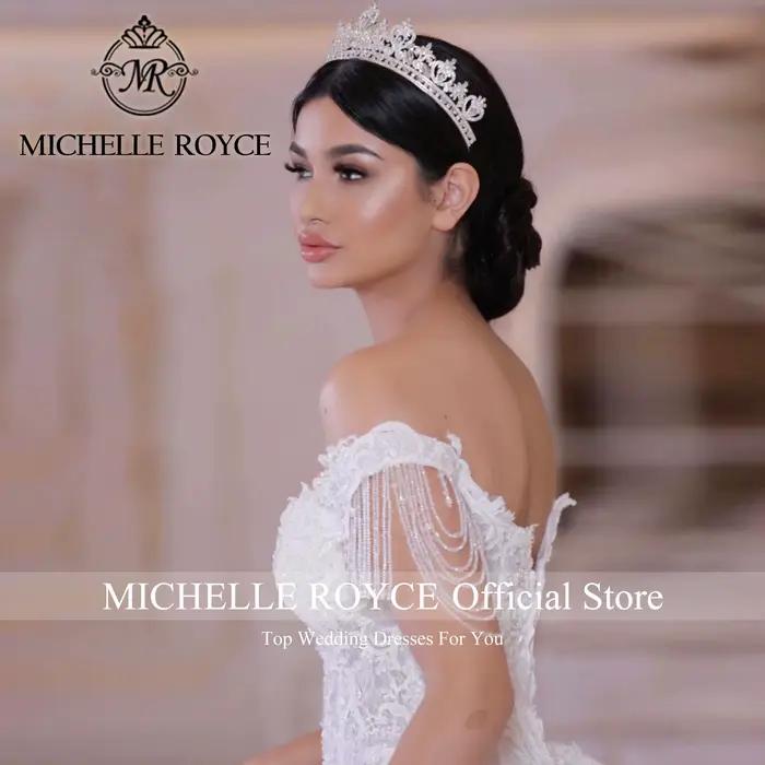 Michelle Royce robe De bal robes De mariée De luxe pour les femmes perles chérie hors De l'épaule