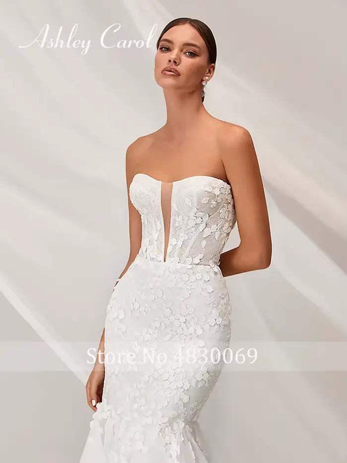 Ashley Carol BOHO robes De mariée sirène pour les femmes avec veste