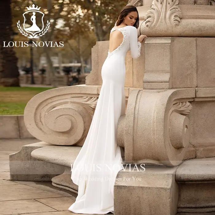 Modiis-Robe de mariée sirène à manches longues