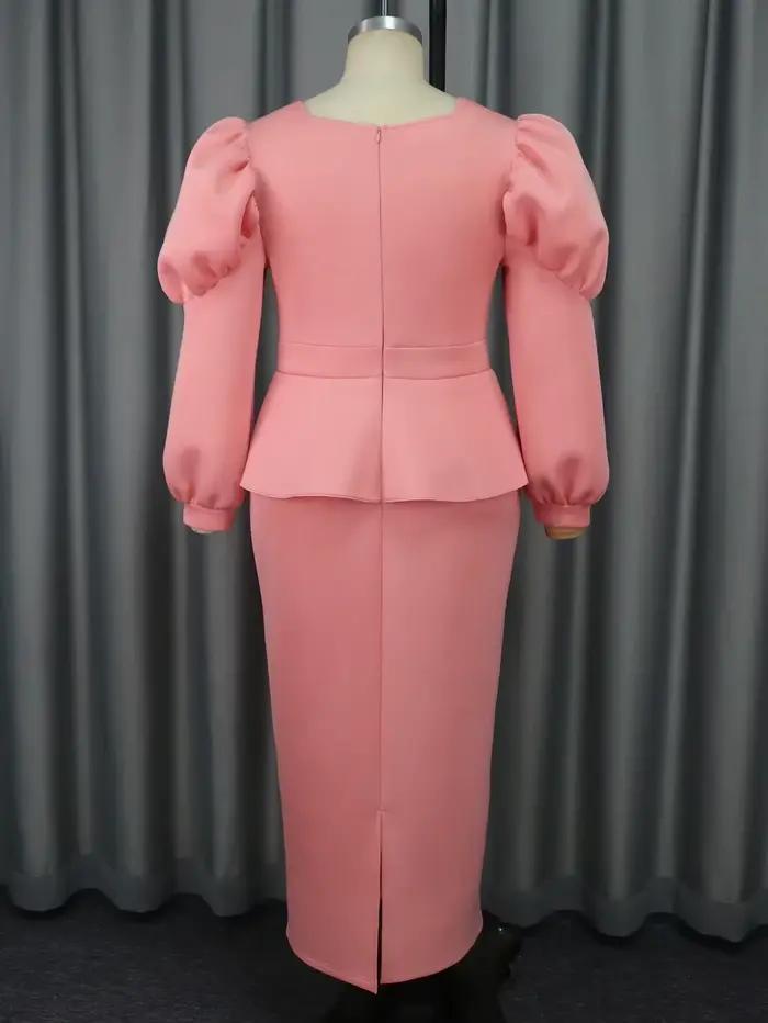 Robe longue rose pour femme