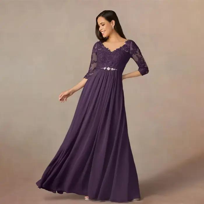 Robes de mère de la mariée en mousseline de soie