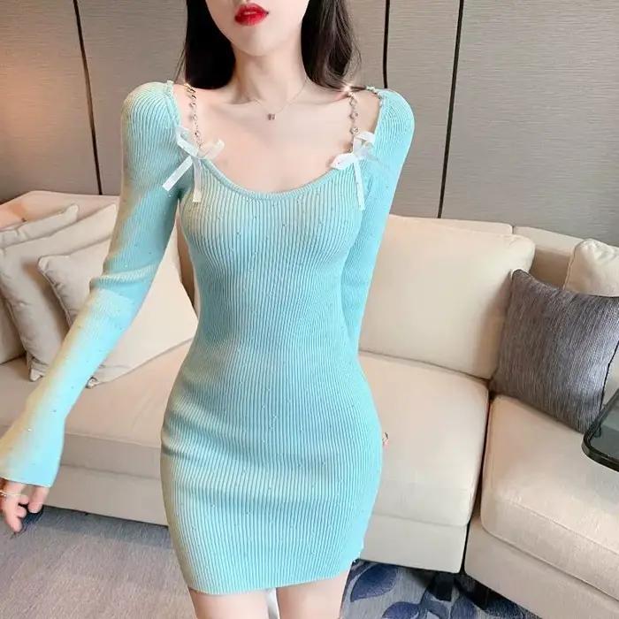Robe tricotée Y2K sexy et club pour femme haute qualité automne hiver occassions spéciales