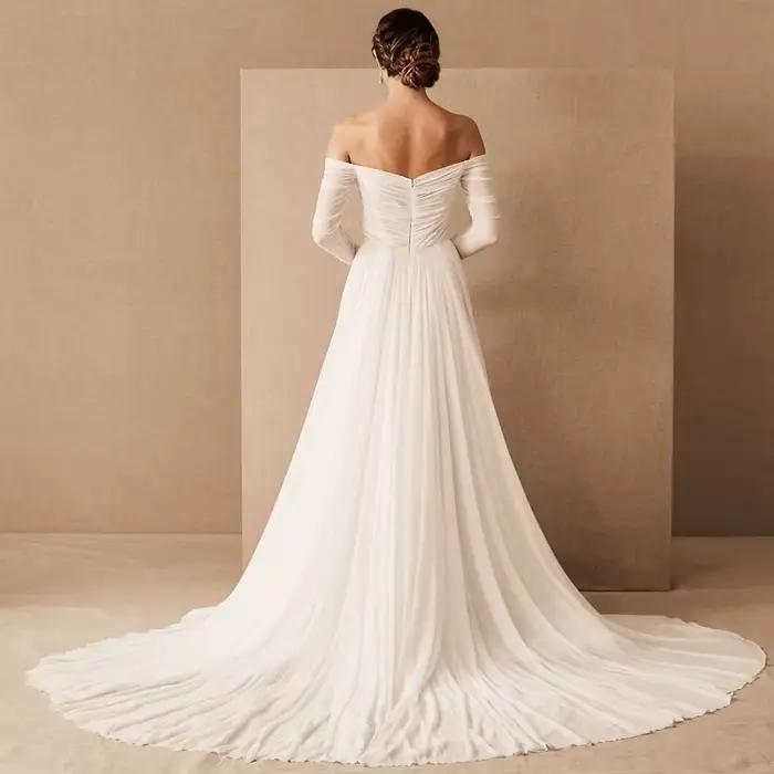 Robe de mariée légère rétro française