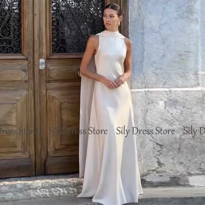 Robe de soirée sirène en satin pour occasions spéciales