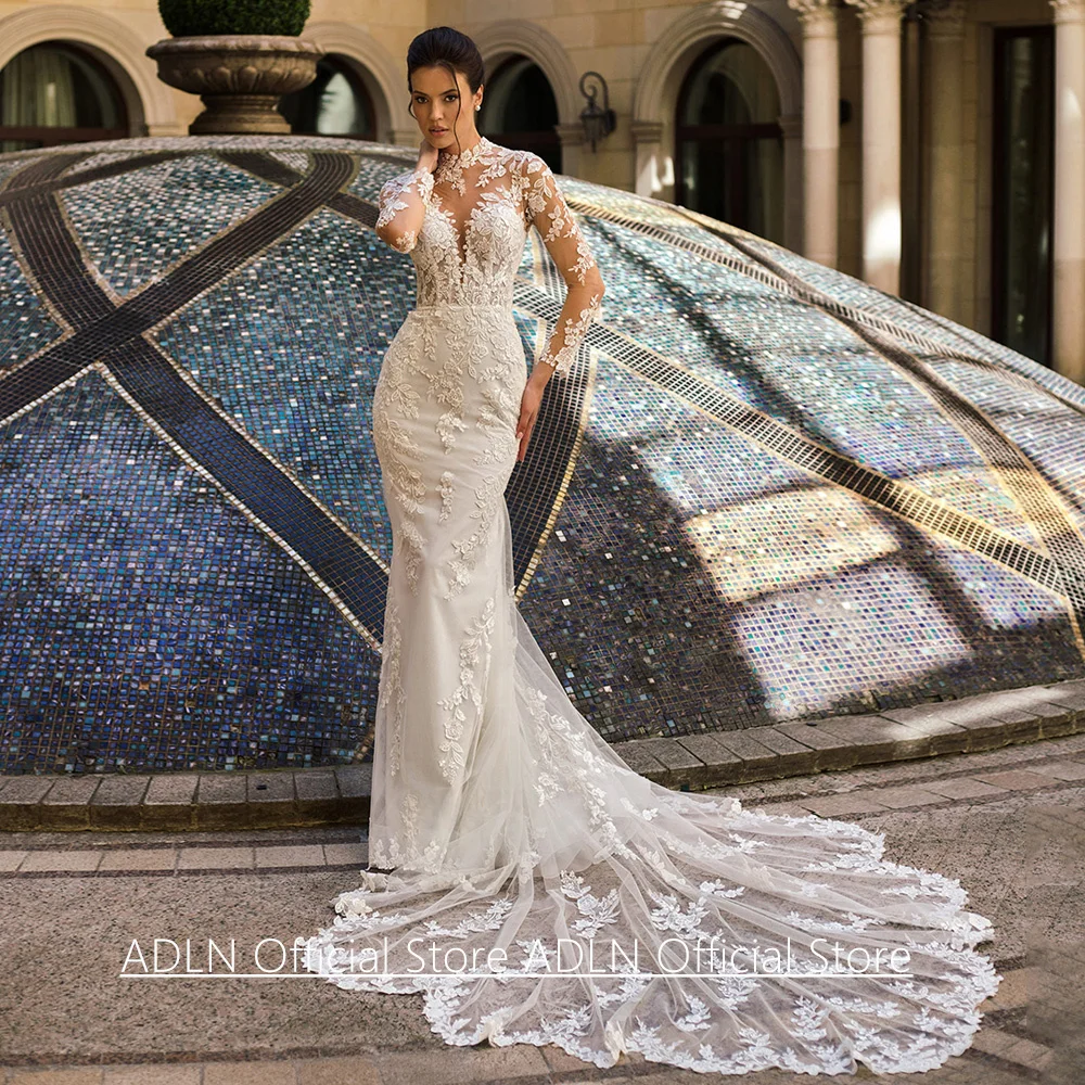 Robe de Mariée Sirène Personnalisée à Manches sulf